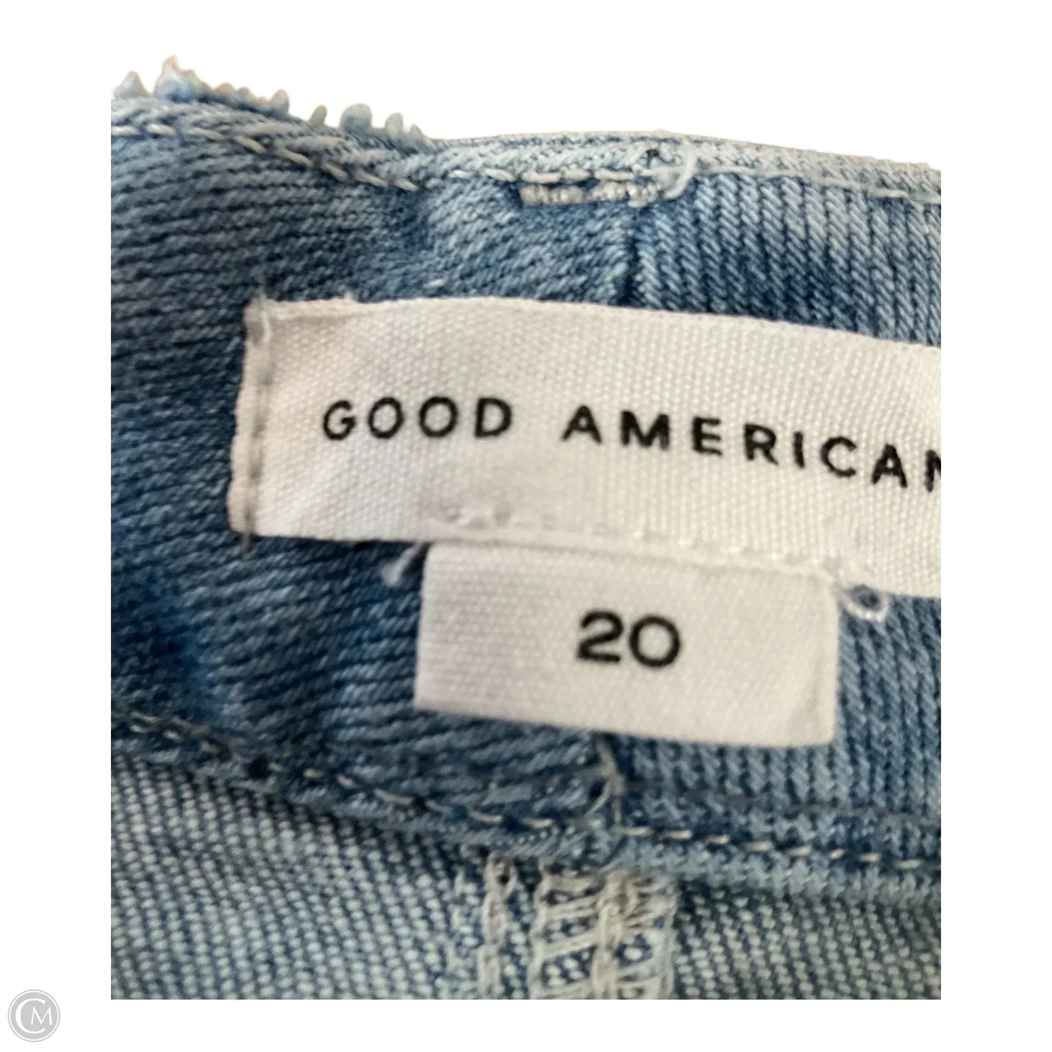 Jeans Flared By Good American In Blue Denim, Size: 20