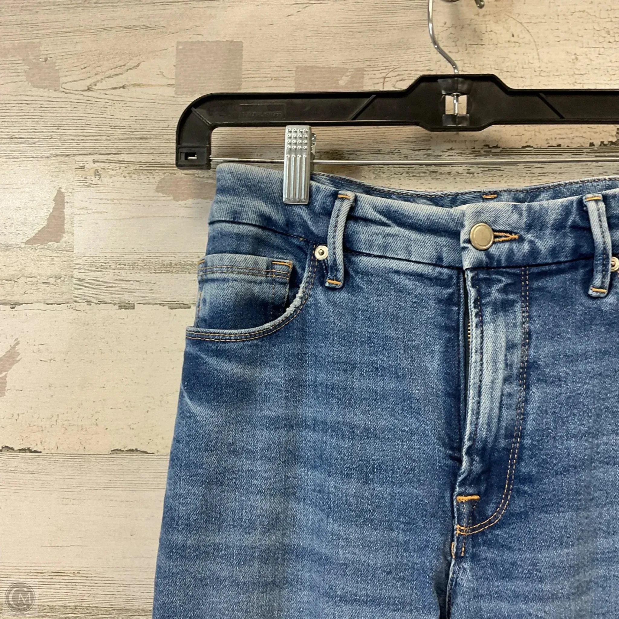 Jeans Flared By Good American In Blue Denim, Size: 4