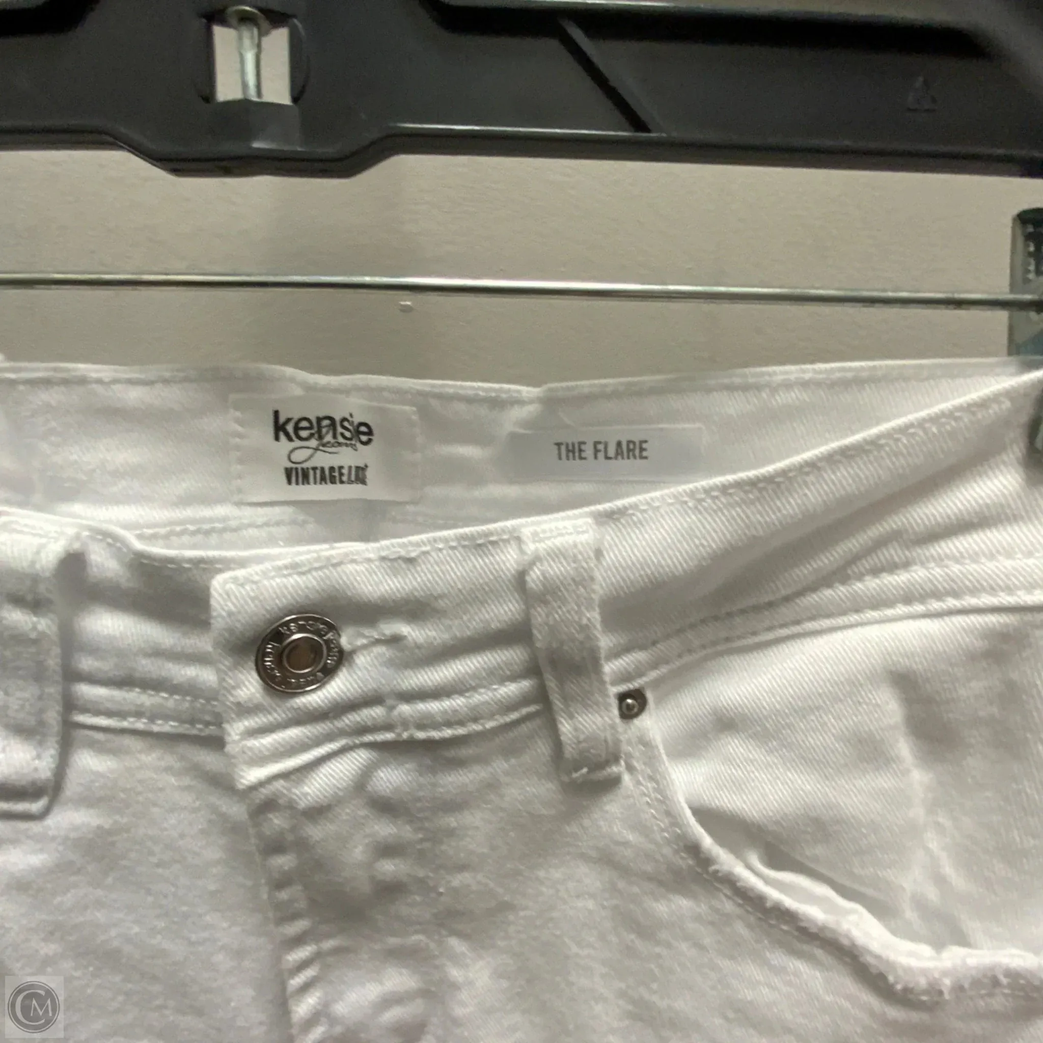 Jeans Flared By Kensie In White Denim, Size: 6