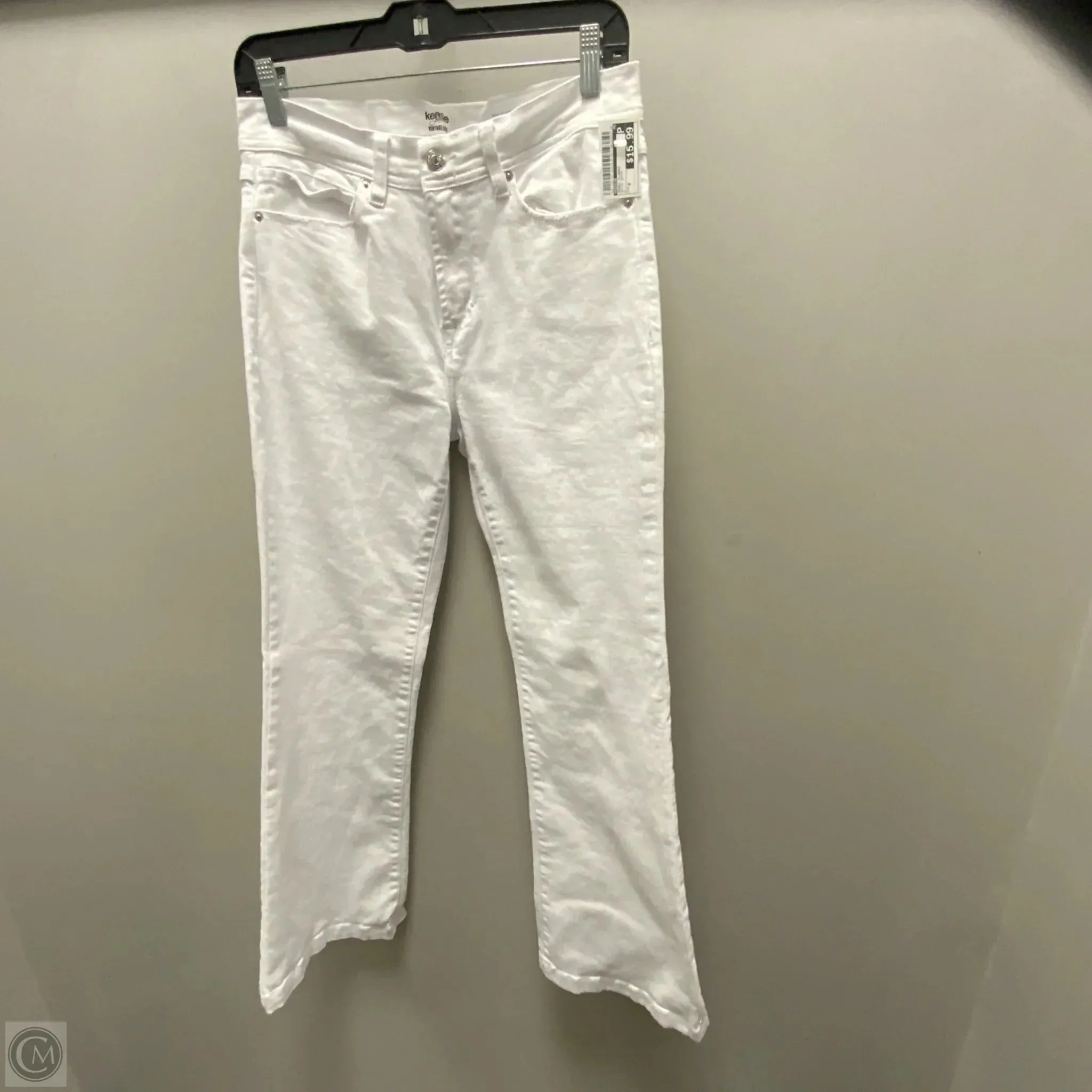 Jeans Flared By Kensie In White Denim, Size: 6