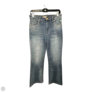 Jeans Flared By Kut In Blue Denim, Size: 4