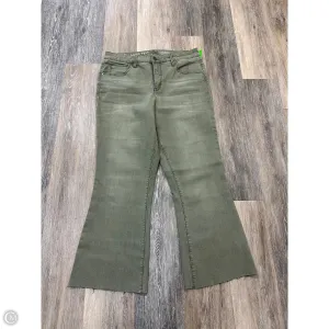 Jeans Flared By Laurie Felt In Green Denim, Size: 14