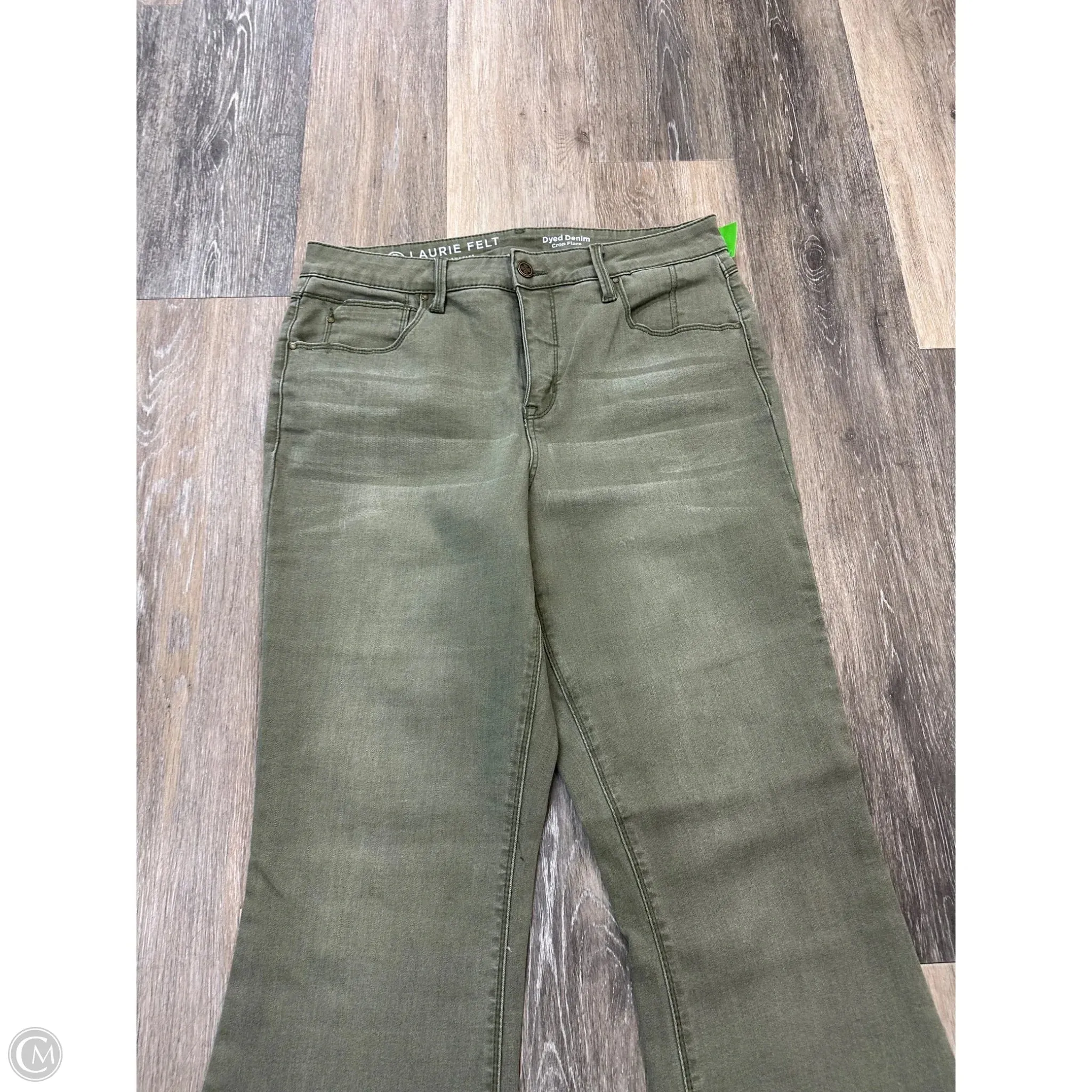 Jeans Flared By Laurie Felt In Green Denim, Size: 14