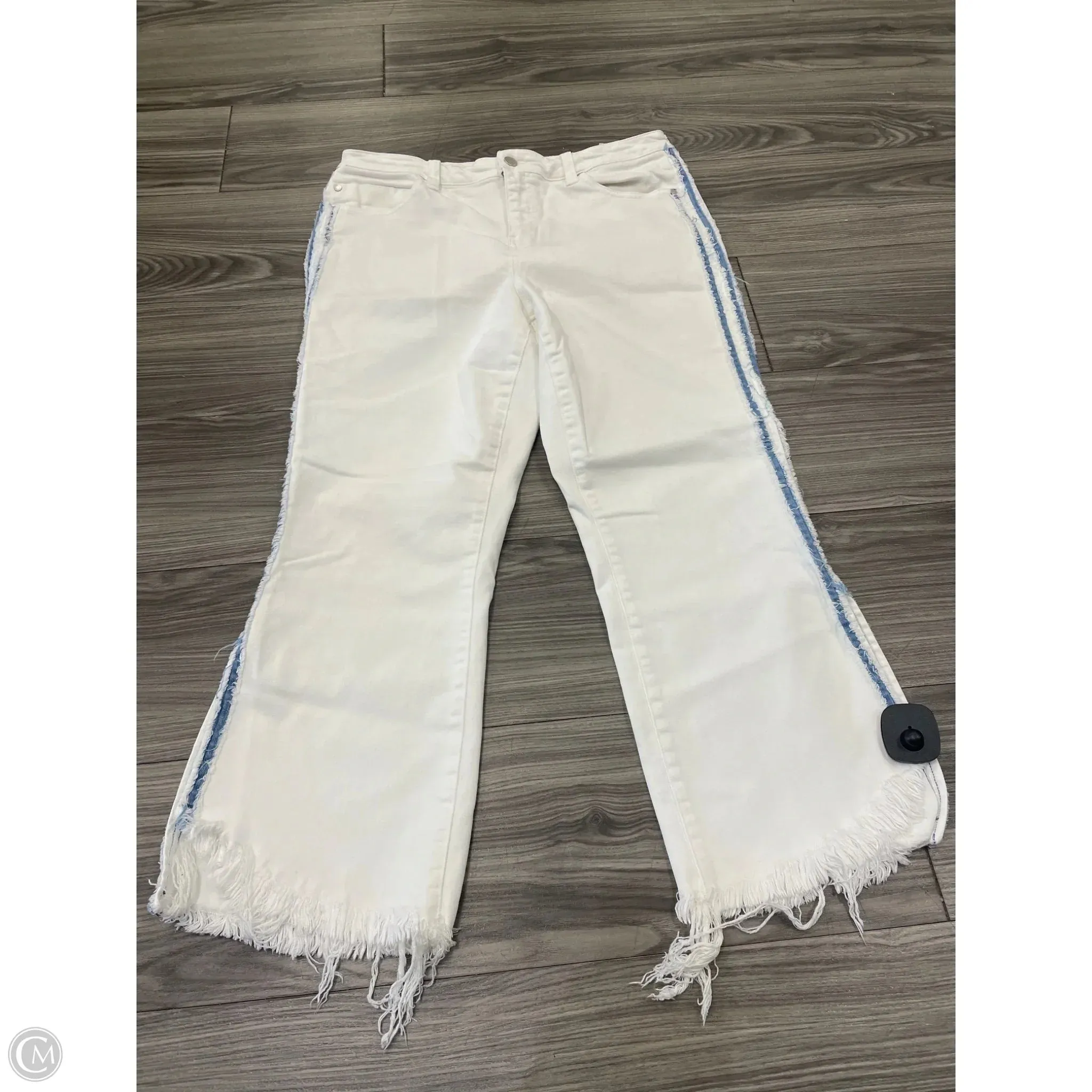 Jeans Flared By Liverpool In White, Size: 12