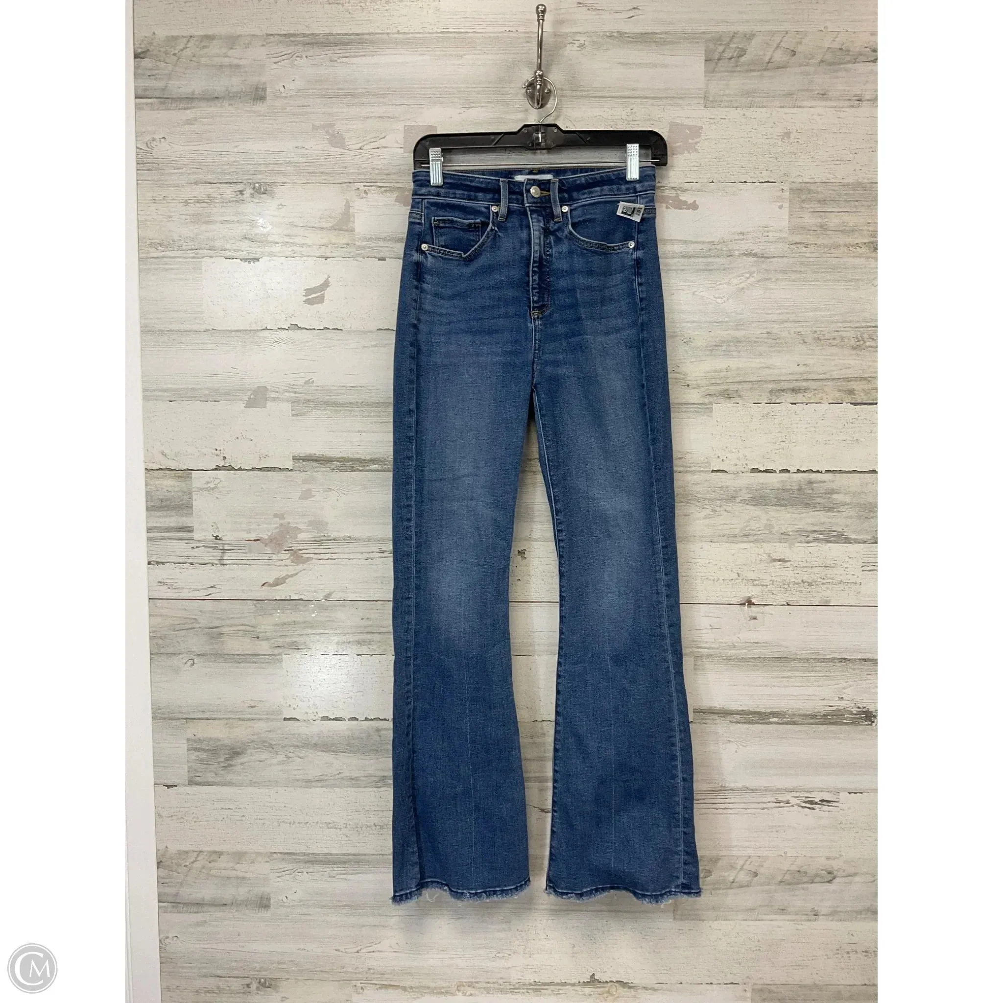 Jeans Flared By Loft In Blue Denim, Size: 0