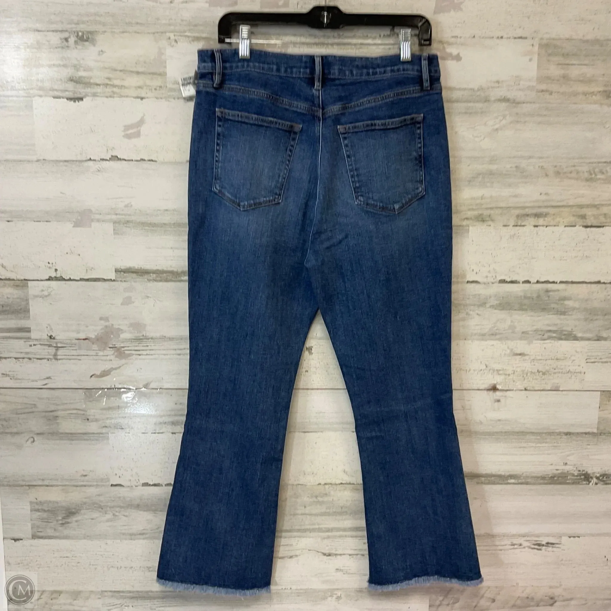 Jeans Flared By Loft In Blue Denim, Size: 12