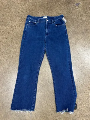 Jeans Flared By Mother Jeans In Blue Denim, Size:8
