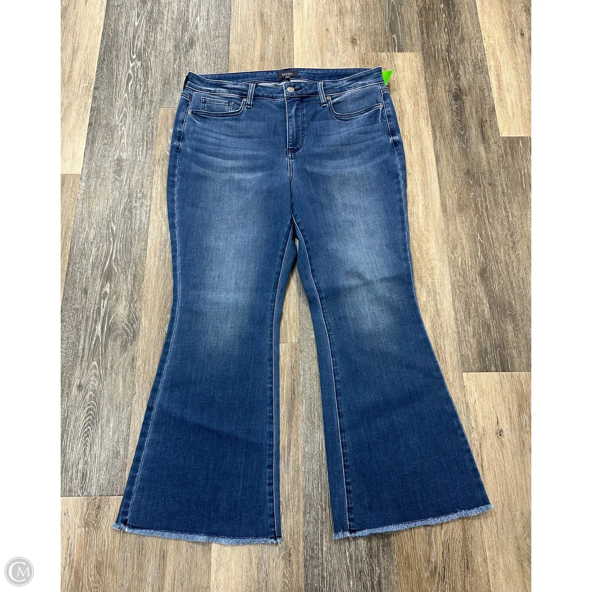 Jeans Flared By Not Your Daughters Jeans In Blue Denim, Size: 12