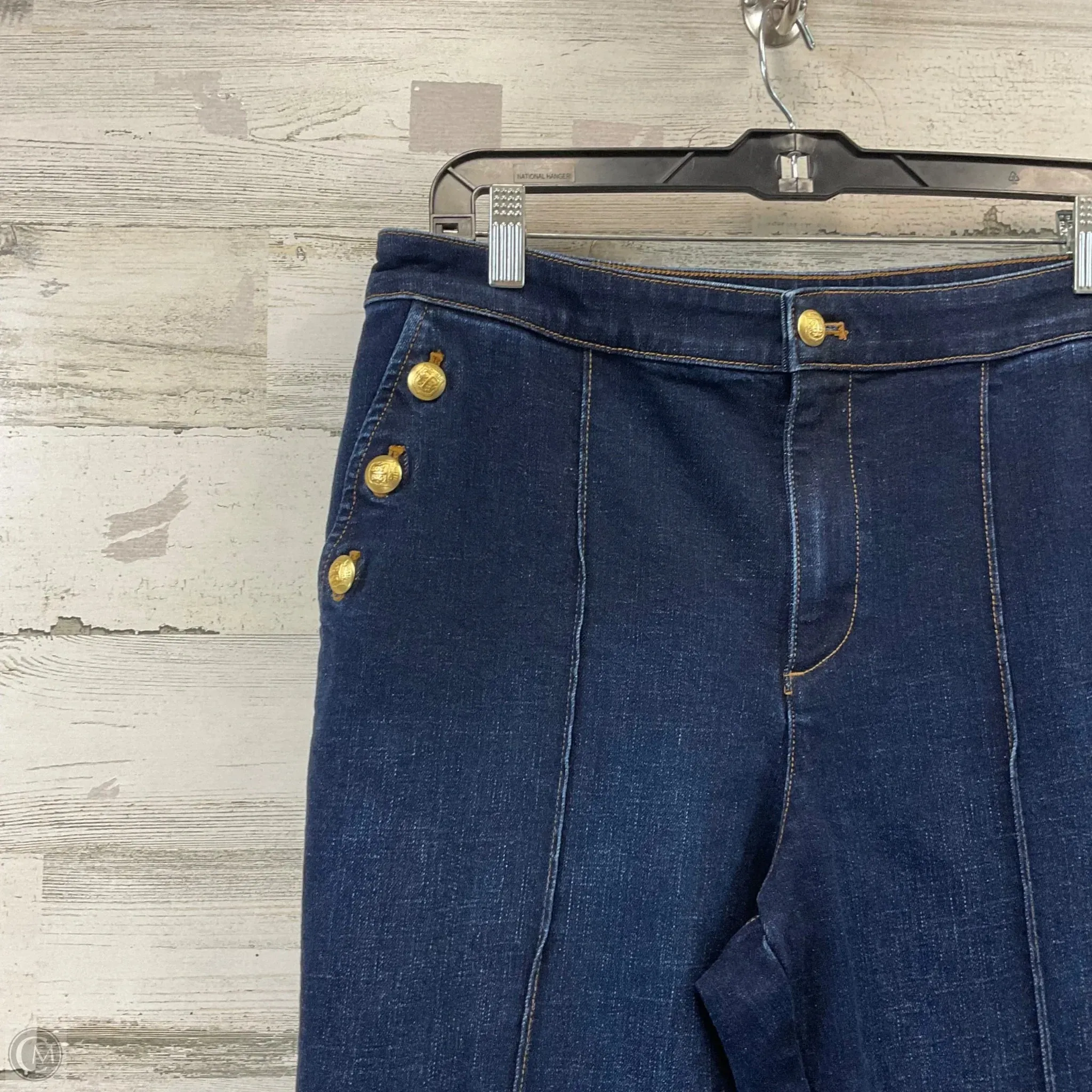Jeans Flared By Talbots In Blue Denim, Size: 14p