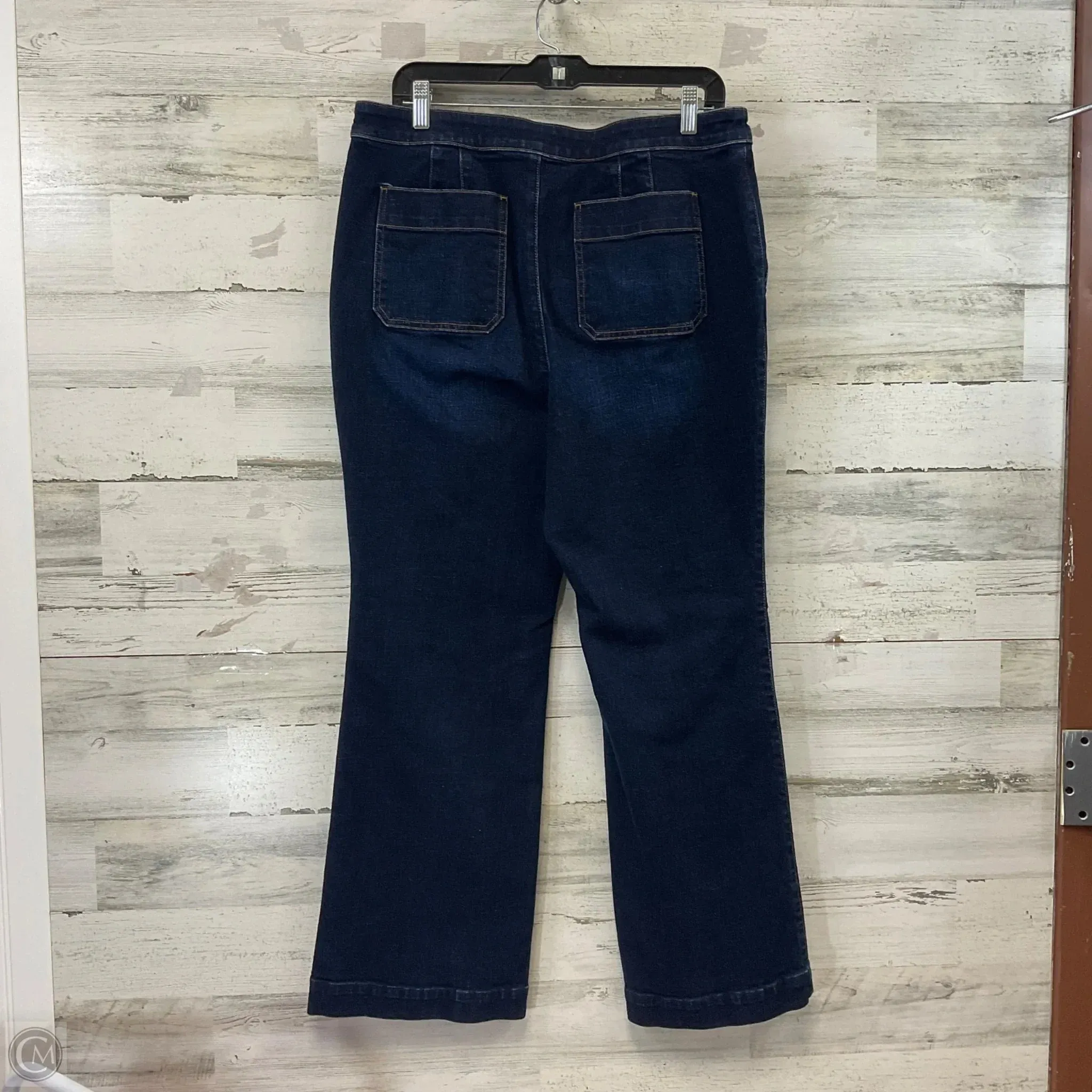 Jeans Flared By Talbots In Blue Denim, Size: 14p