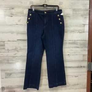 Jeans Flared By Talbots In Blue Denim, Size: 14p