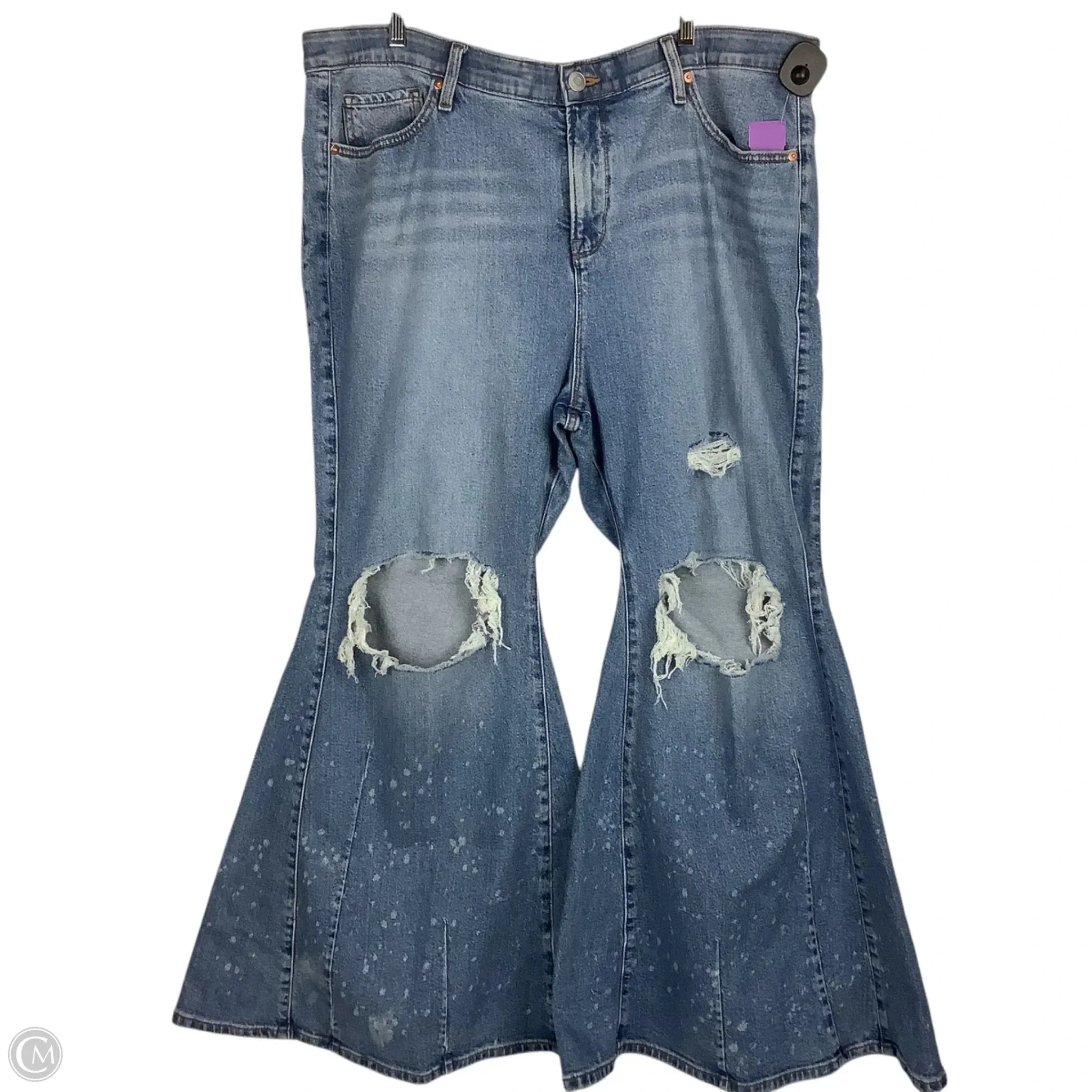 Jeans Flared By Torrid In Blue Denim, Size: 20