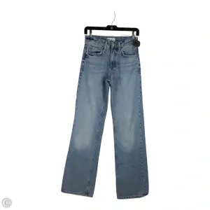 Jeans Flared By Zara In Blue Denim, Size: 0