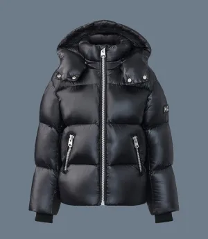 JESSE Lustrous light down jacket for kids (8-14 years) Black