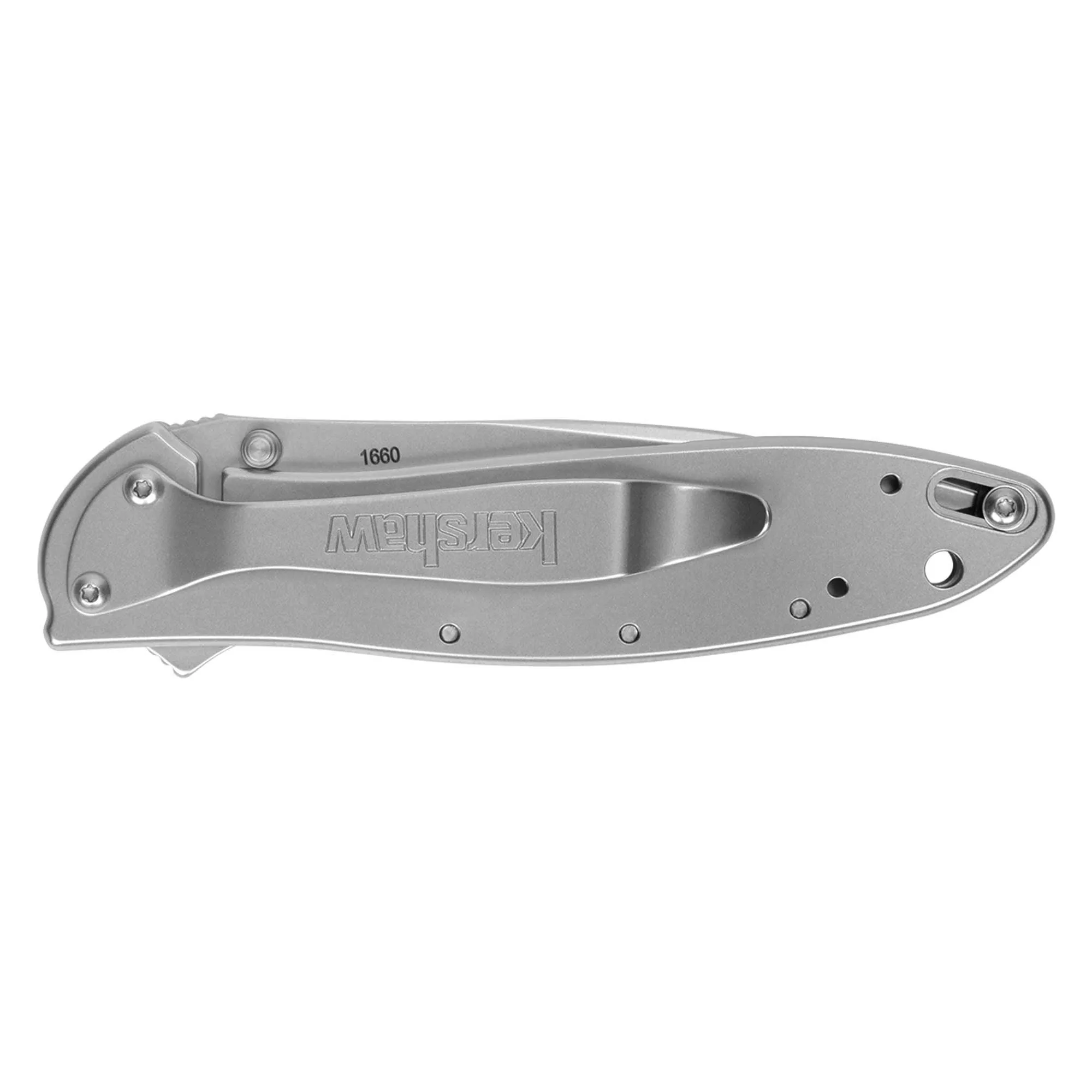 Kershaw Pocket Knife - Leek Drop Point Plain Edge Steel Blade Frame Lock | KW1660