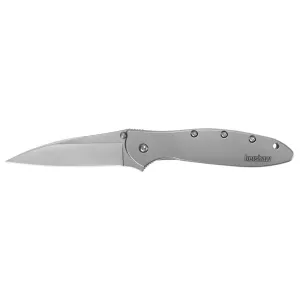 Kershaw Pocket Knife - Leek Drop Point Plain Edge Steel Blade Frame Lock | KW1660