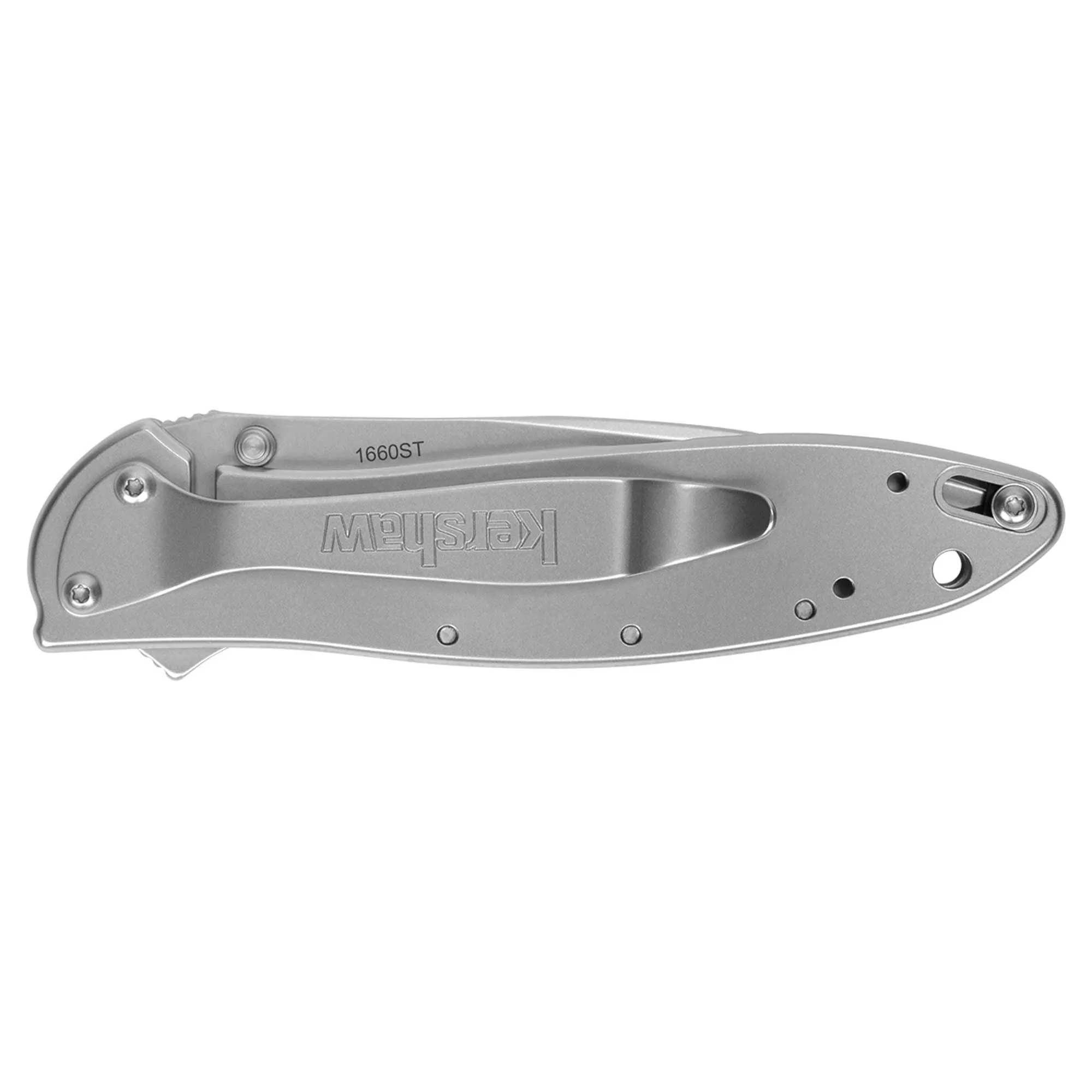 Kershaw Pocket Knife - Leek Partially Serrated Drop Point Blade Frame Lock | KW1660ST