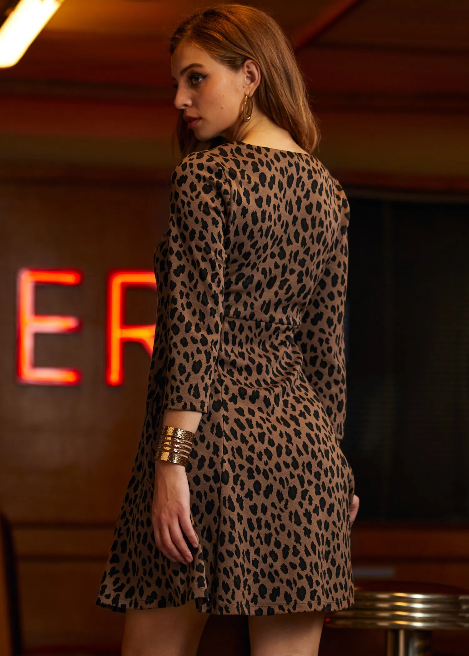 Leopard Hi-Low Empress Dress