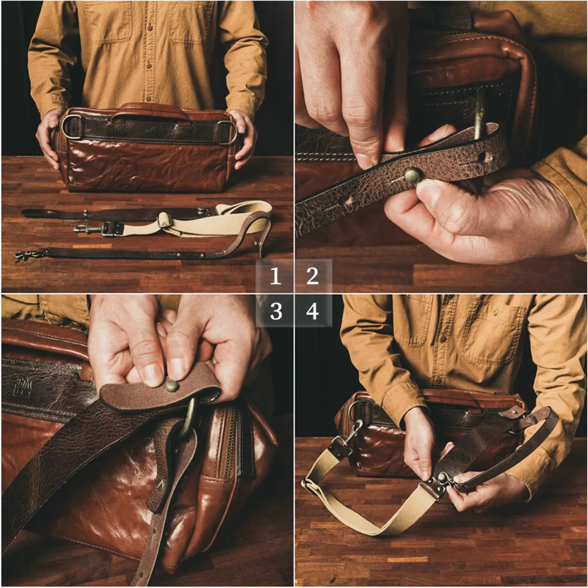 Lightning Rider Leather Sling Bag | 12L