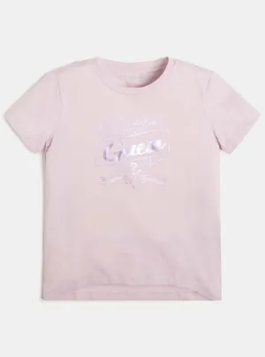 Lilac Metallic Logo T-Shirt (7-16)