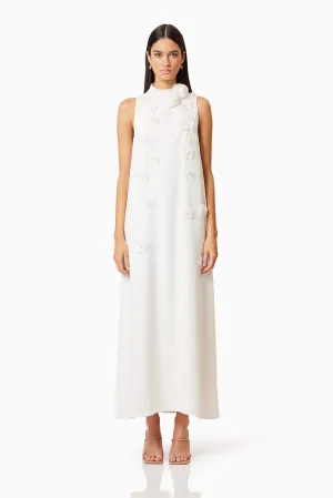 Lilydale 3D Maxi Dress In White