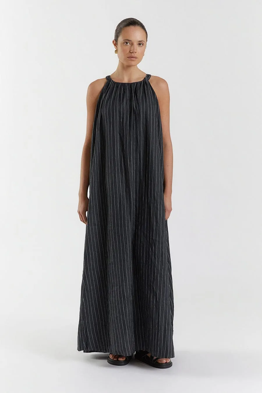 MARCEL BLACK HIGH NECK MAXI DRESS