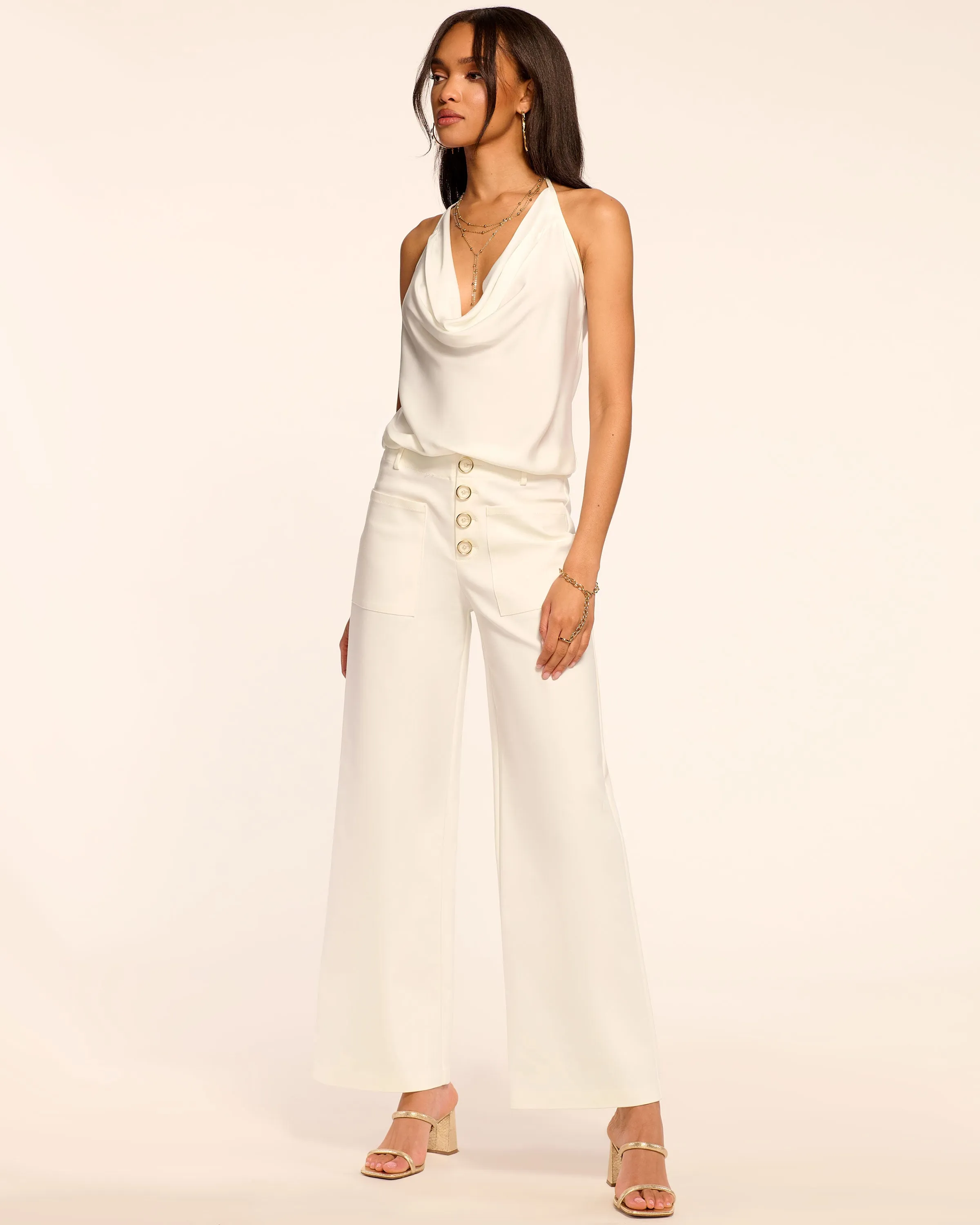 Marjory Ankle Length Stretch Cotton Pant