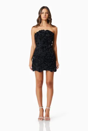 Megan Strapless Mini Dress In Black