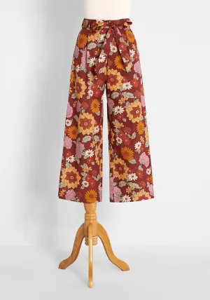ModCloth x Princess Highway Floral Wide-Leg Pants