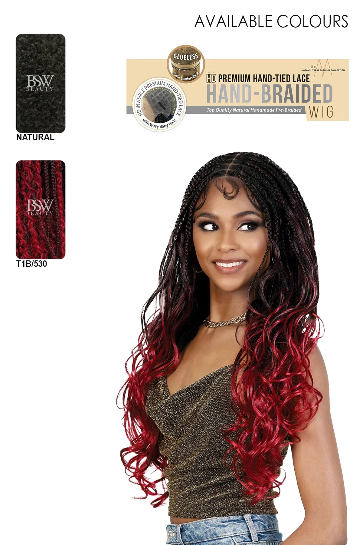 MOTOWN HD HAND BRAIDED WIG - WLB.FRENCH 28"