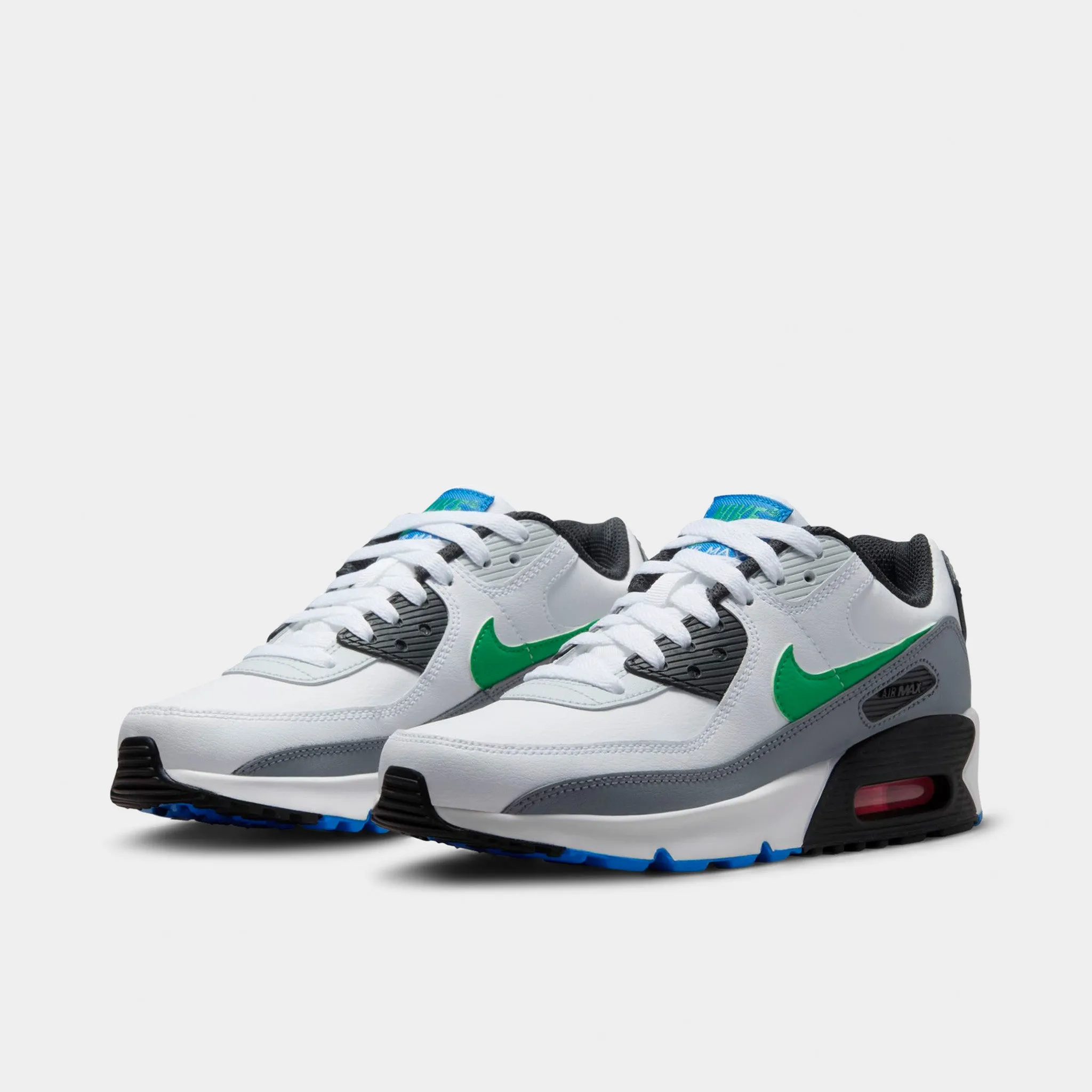 Nike Air Max 90 Leather GS White / Stadium Green - Pure Platinum