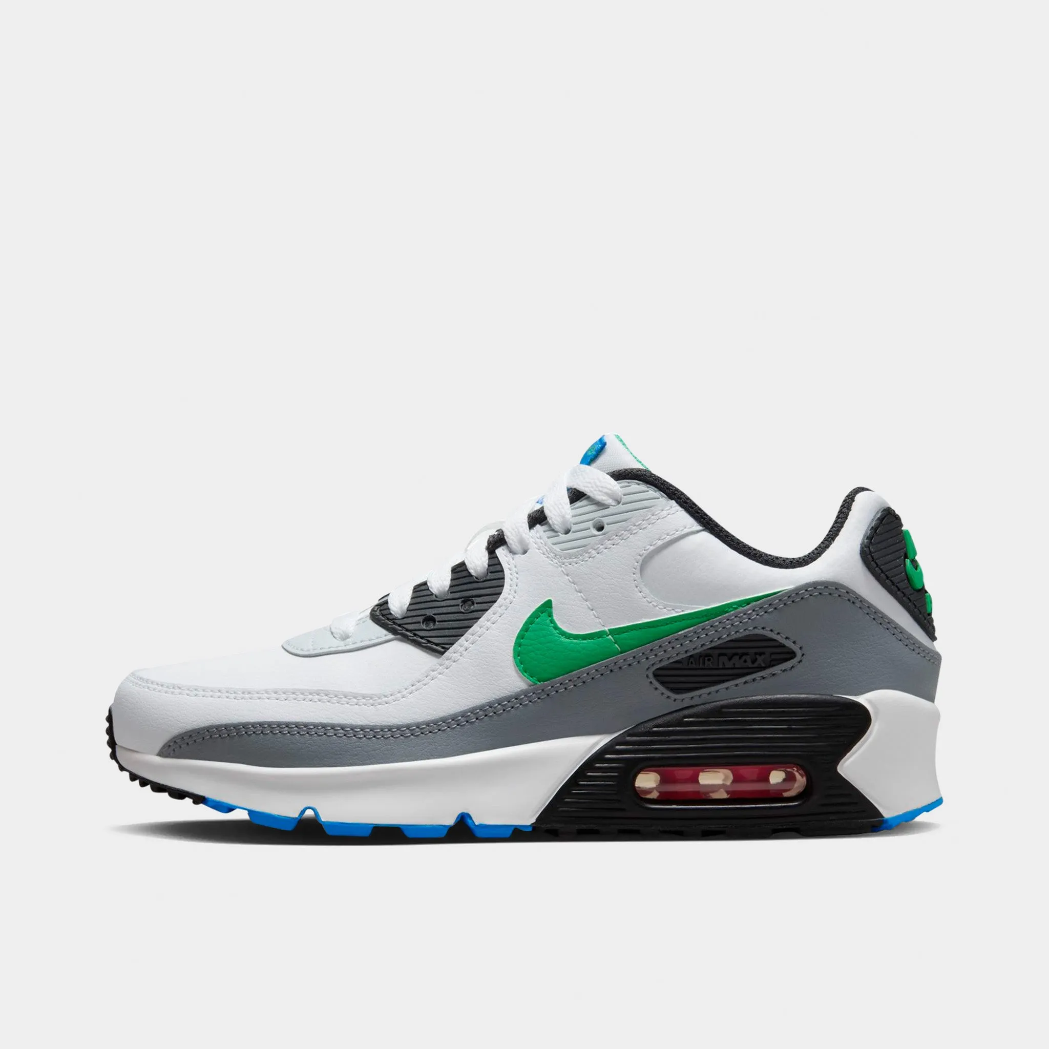 Nike Air Max 90 Leather GS White / Stadium Green - Pure Platinum
