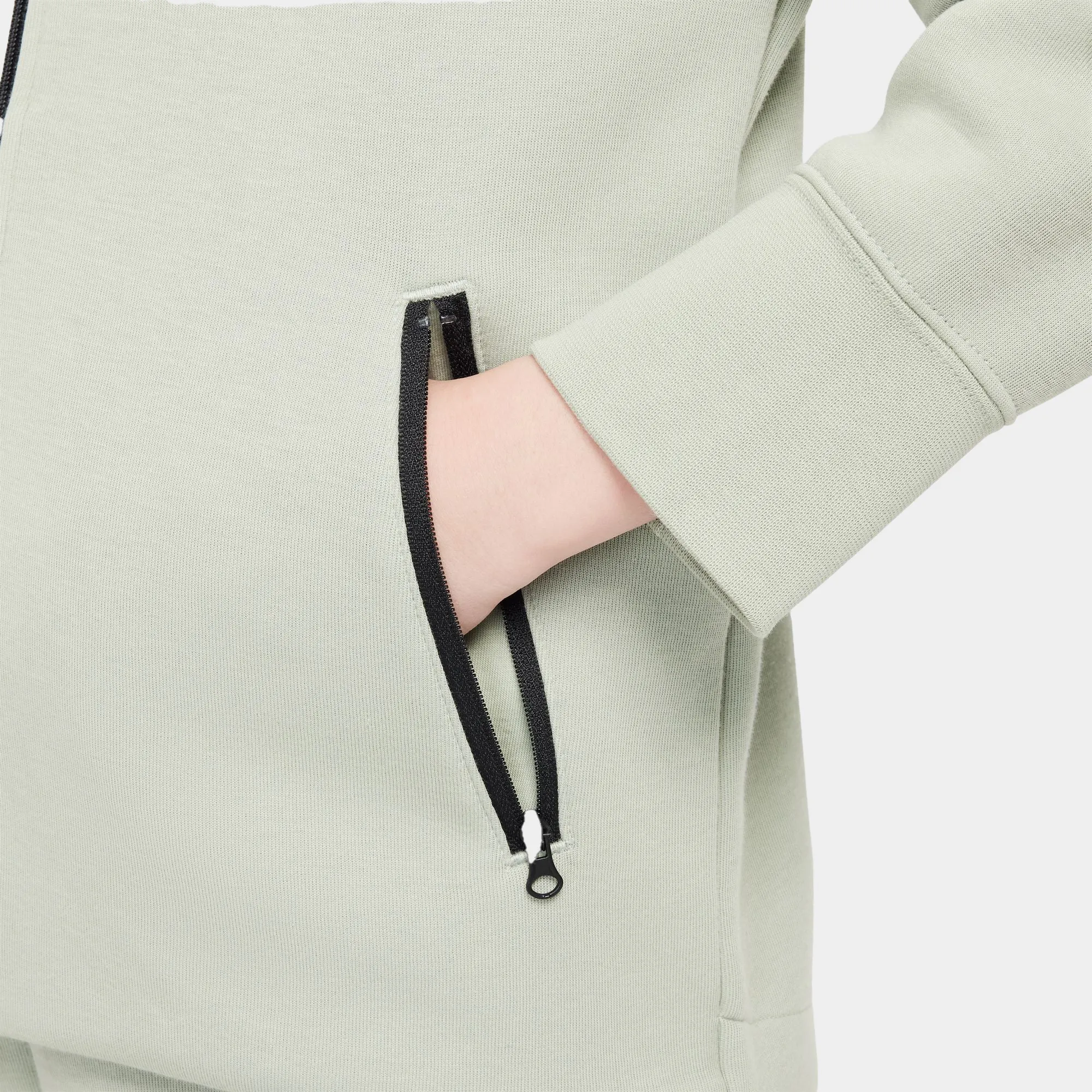 Nike Sportswear Junior Girls' Tech Fleece Full-Zip Hoodie Jade Horizon / Black