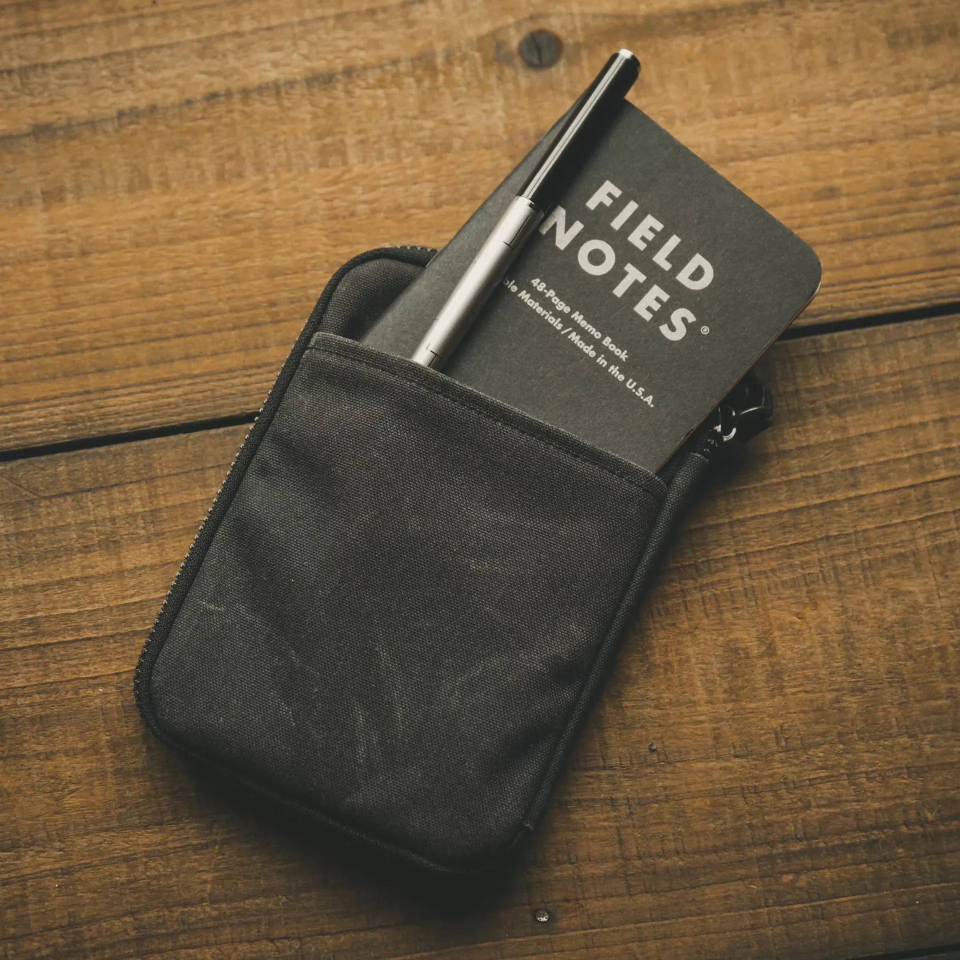 Nylon   Leather Passport Pouch / Travel Folio