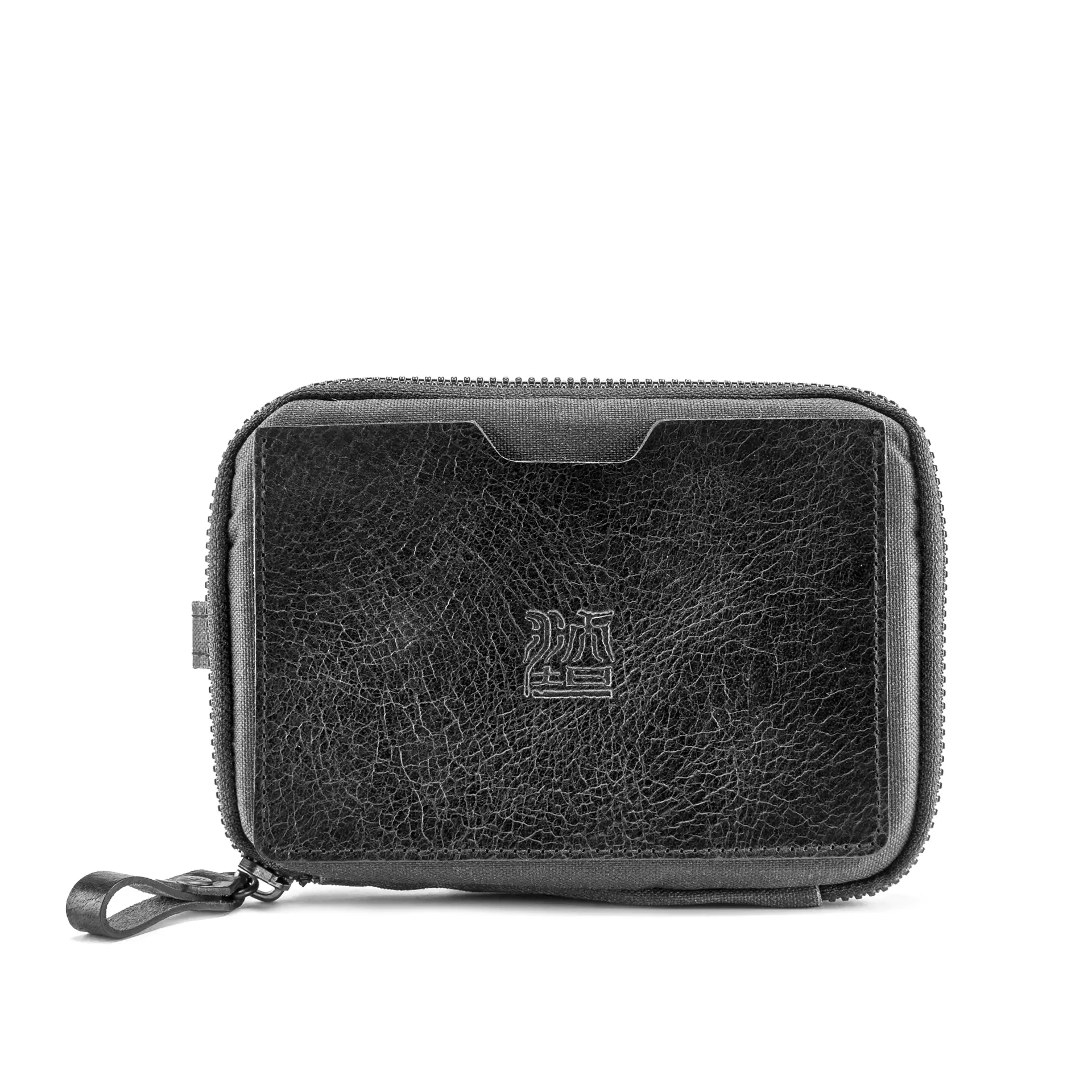 Nylon   Leather Passport Pouch / Travel Folio