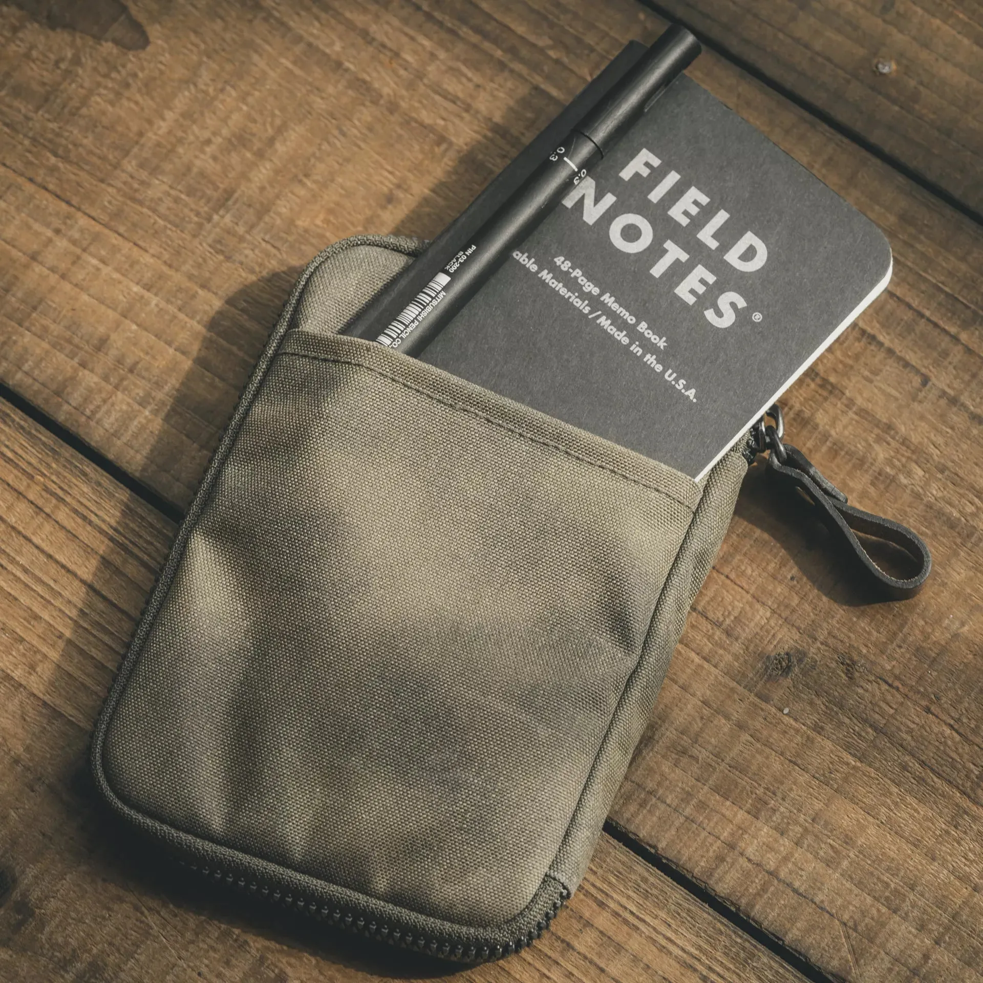 Nylon   Leather Passport Pouch / Travel Folio