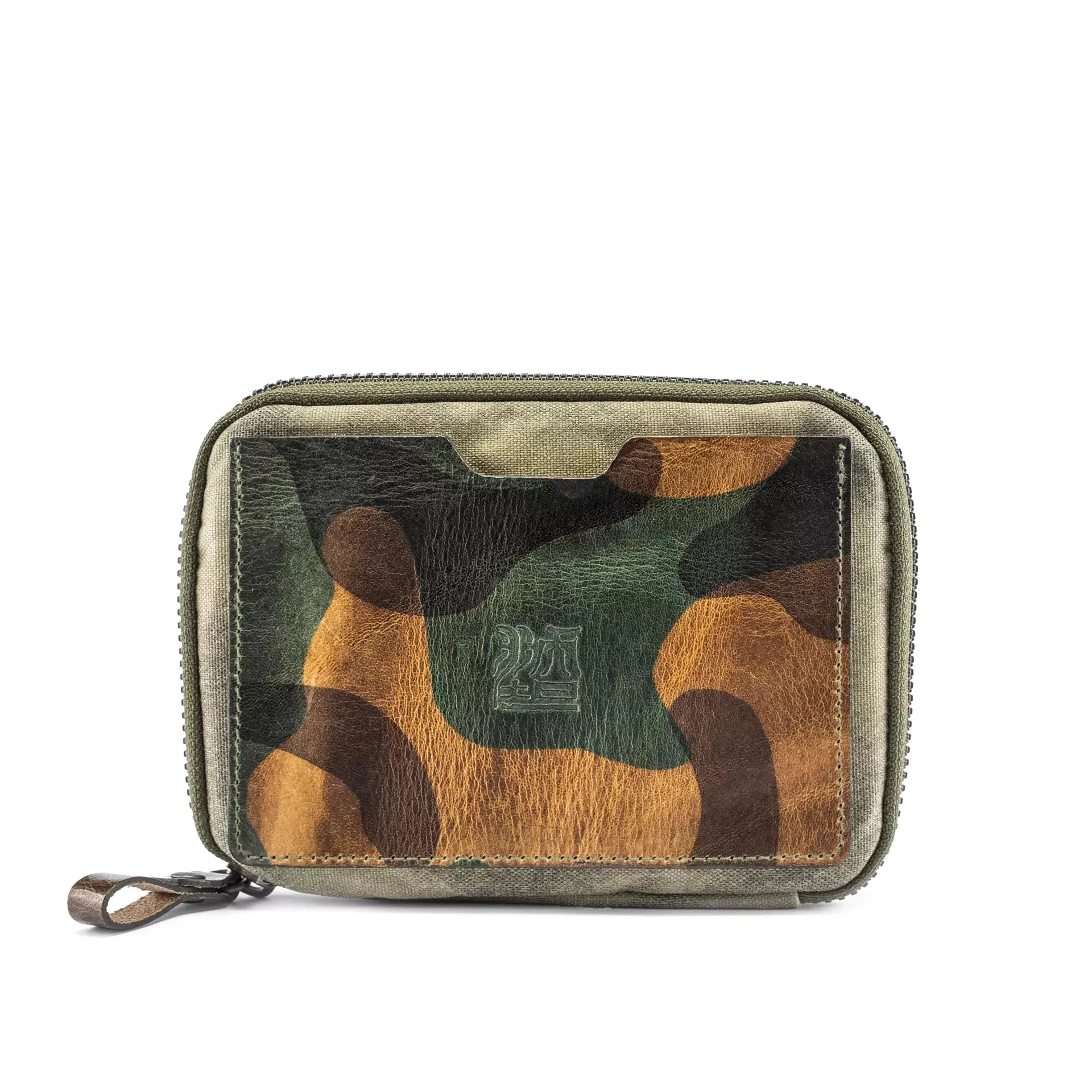 Nylon   Leather Passport Pouch / Travel Folio