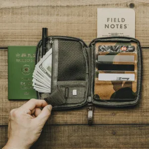 Nylon   Leather Passport Pouch / Travel Folio