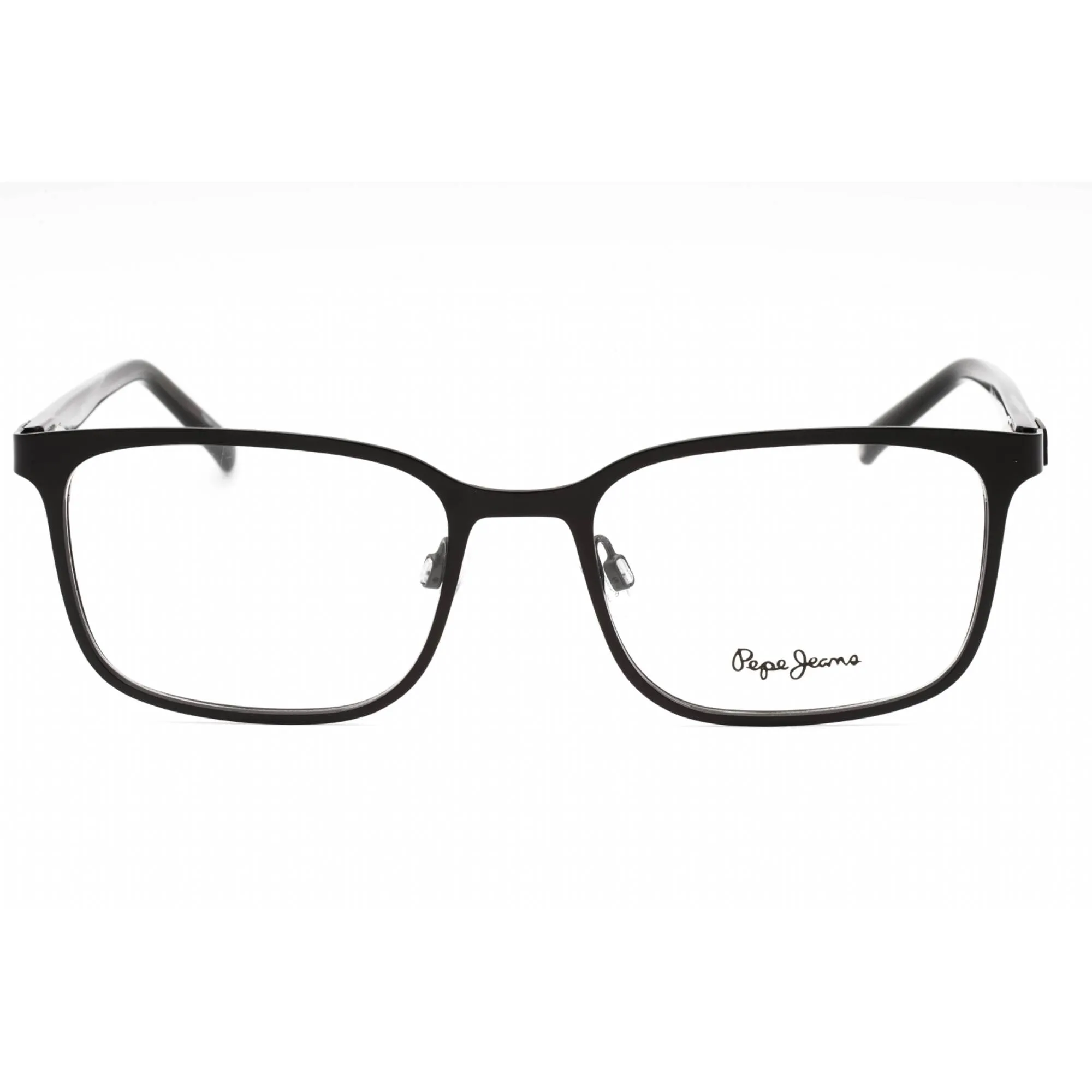 Pepe Jeans Men's Eyeglasses - Black Metal Rectangular Full Rim Frame | PJ1324 C1