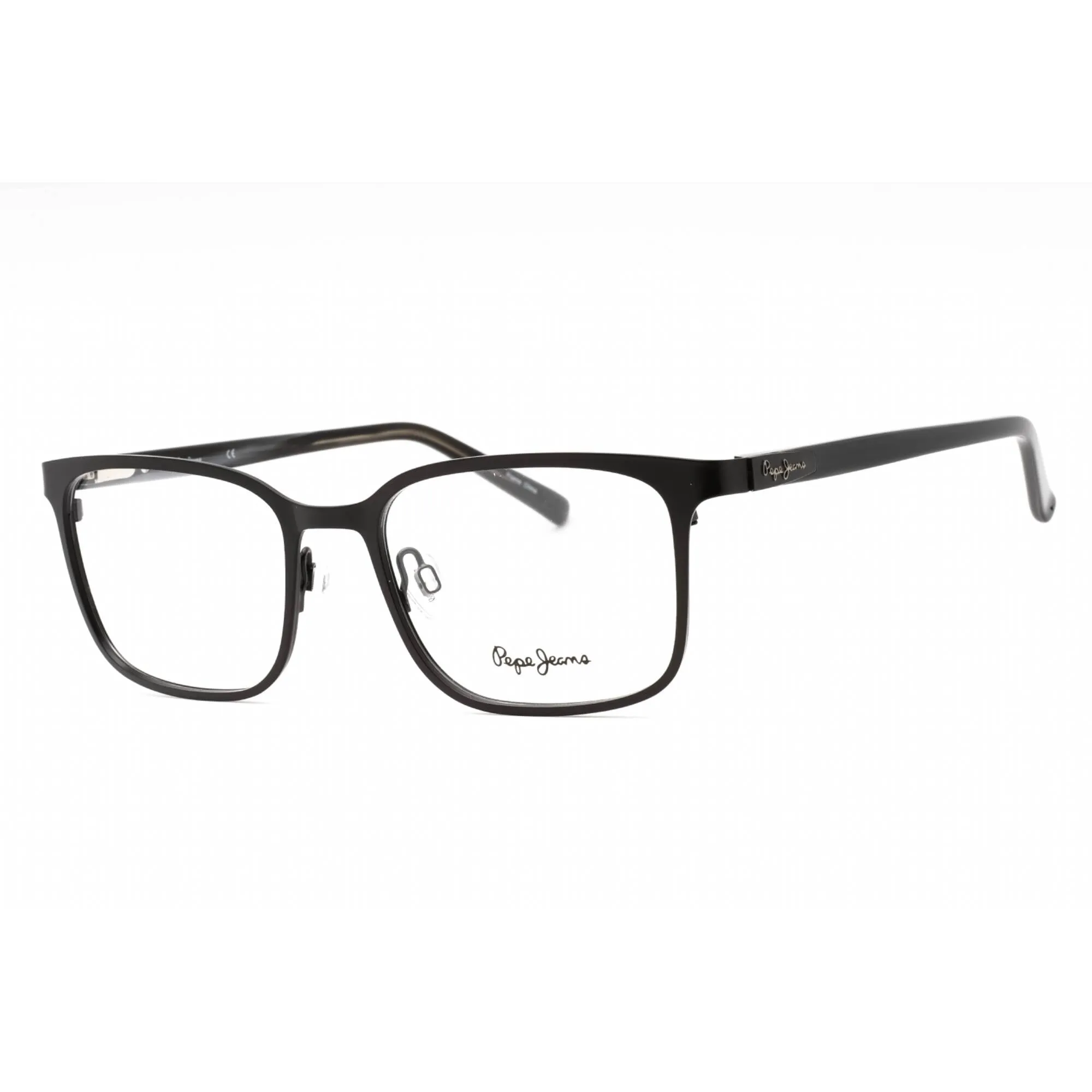 Pepe Jeans Men's Eyeglasses - Black Metal Rectangular Full Rim Frame | PJ1324 C1