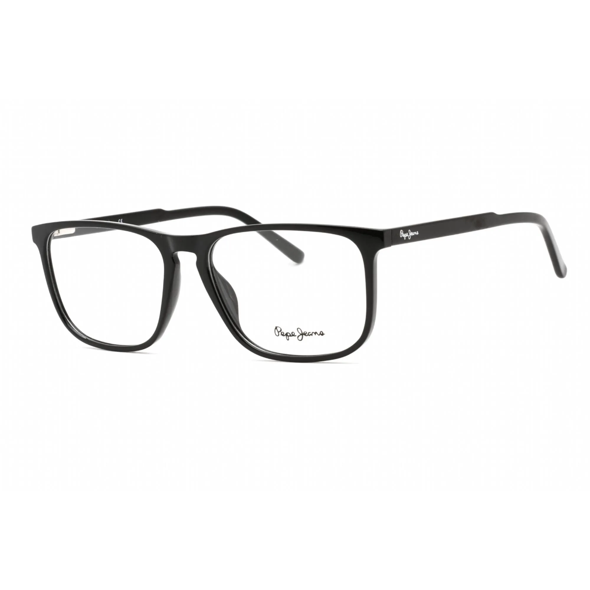 Pepe Jeans Men's Eyeglasses - Clear Lens Black Plastic Rectangular Frame | PJ3445 C1