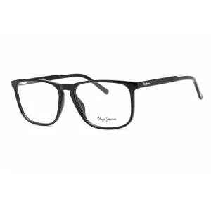 Pepe Jeans Men's Eyeglasses - Clear Lens Black Plastic Rectangular Frame | PJ3445 C1