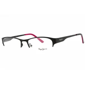 Pepe Jeans Women's Eyeglasses - Black Metal Oval Half Rim Frame | PJ1114 C1