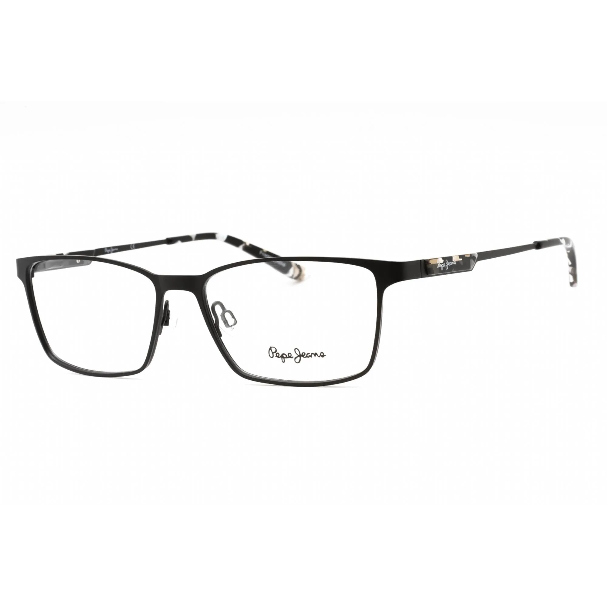 Pepe Jeans Women's Eyeglasses - Black Metal Rectangular Full Rim Frame | PJ1298 C1