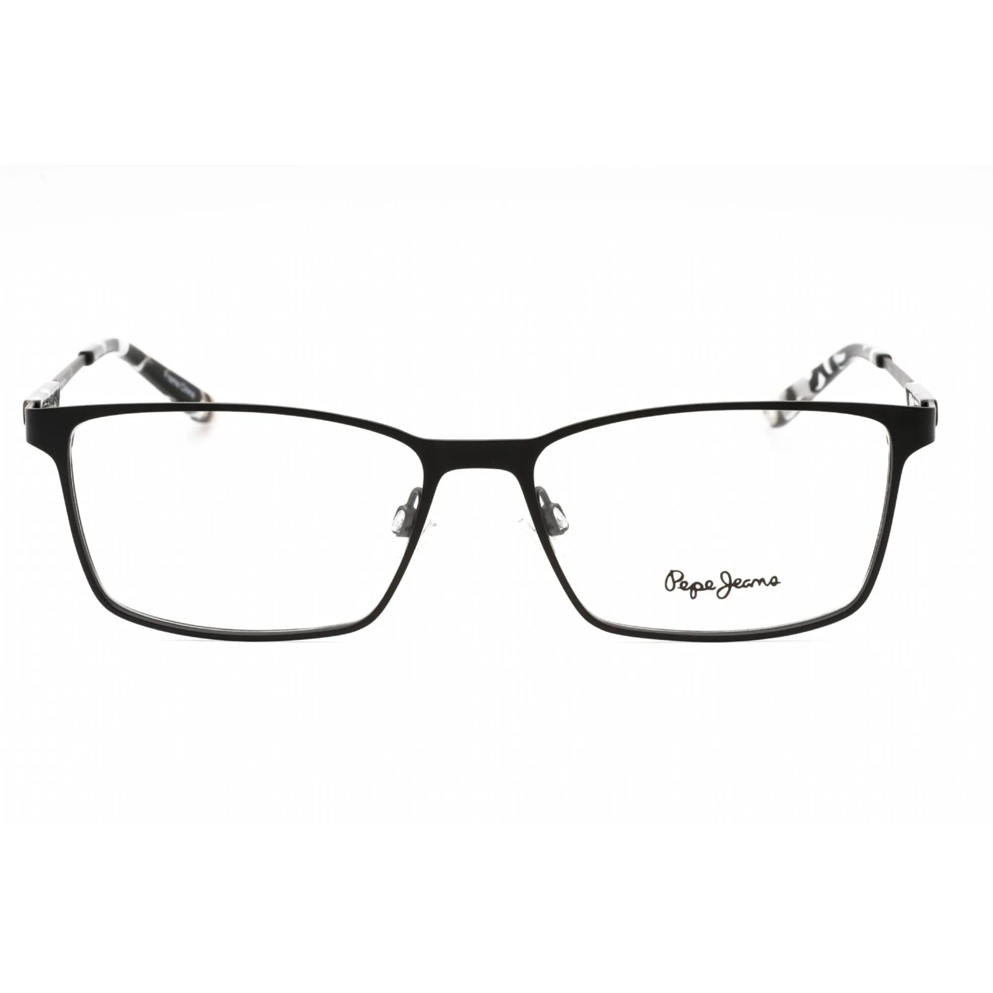 Pepe Jeans Women's Eyeglasses - Black Metal Rectangular Full Rim Frame | PJ1298 C1