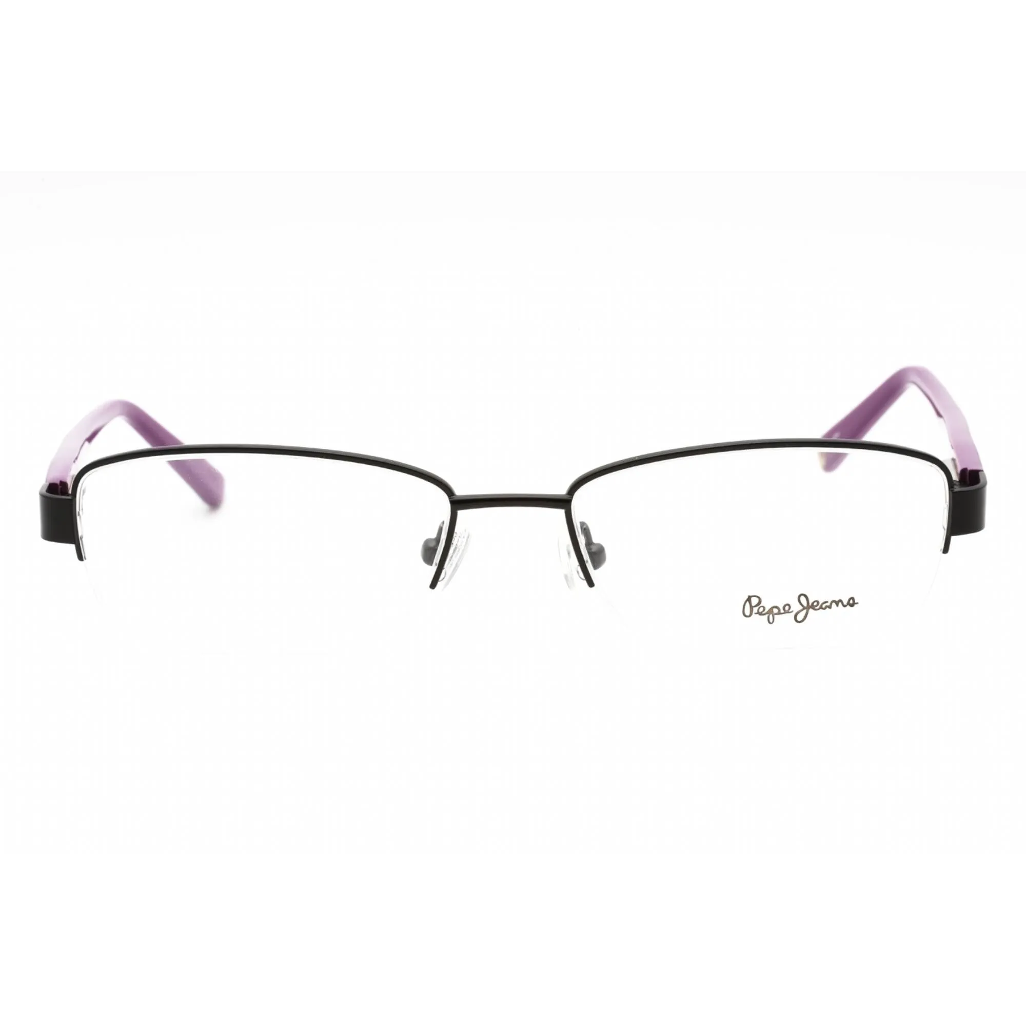 Pepe Jeans Women's Eyeglasses - Black Metal Rectangular Half Rim Frame | PJ1142 C1