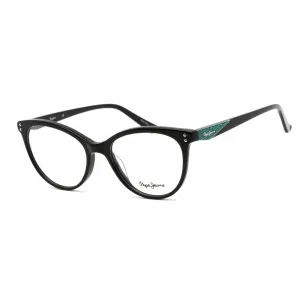 Pepe Jeans Women's Eyeglasses - Clear Lens Black Plastic Cat Eye Frame | PJ3398 C1