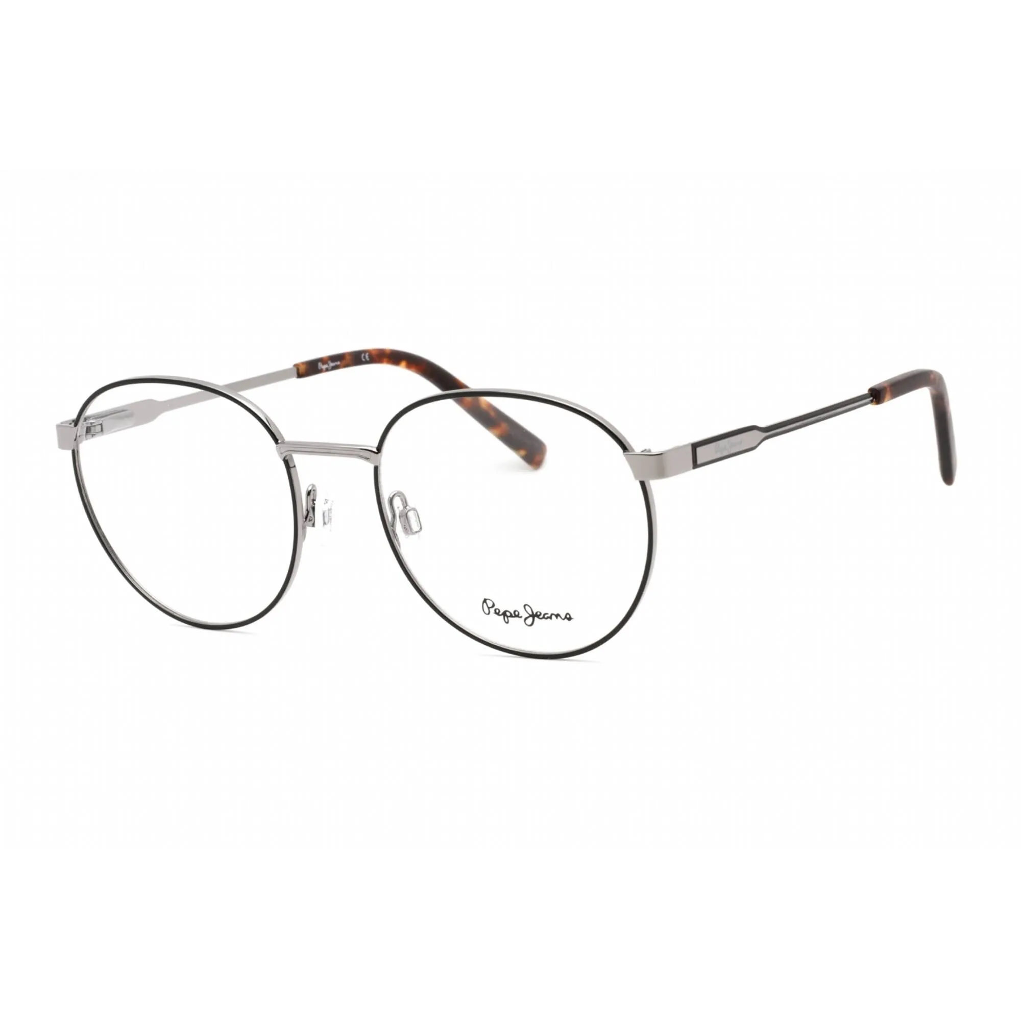 Pepe Jeans Women's Eyeglasses - Full Rim Grey Black Metal Oval Frame | PJ1396 C2