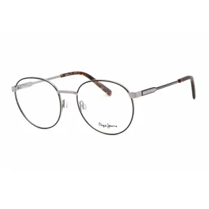 Pepe Jeans Women's Eyeglasses - Full Rim Grey Black Metal Oval Frame | PJ1396 C2