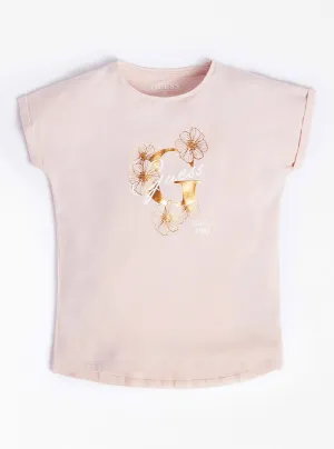 Pink Flower G Logo T-Shirt (8-16)
